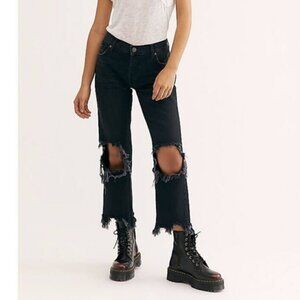 Free people Maggie Straight Destroyed Jeans Size 26